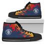 Fire Burning Fierce Strong Logo San Diego Padres High Top Shoes