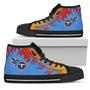 Fire Burning Fierce Strong Logo Tennessee Titans High Top Shoes