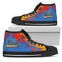 Fire Burning Fierce Strong Logo UCLA Bruins High Top Shoes