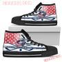 Flag Rugby Columbus Blue Jackets High Top Shoes Sport Sneakers