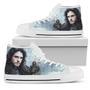 Game Of Thrones Jonsnow White Lover Shoes Gift For Fan High Top Shoes For Men And Women