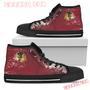 Grunge Vintage Logo Chicago Blackhawks High Top Shoes Sport Sneakers