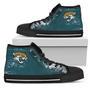 Grunge Vintage Logo Jacksonville Jaguars High Top Shoes