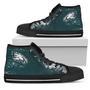 Grunge Vintage Logo Philadelphia Eagles High Top Shoes