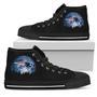 Halloween Orange Moon Mystery New England Patriots High Top Shoes