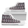Hamsa Symbol Pattern Print White High Top Shoes