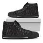 Hand Of Glory Black Magic Witch Print Black High Top Shoes