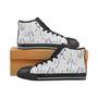 Hand painting Watercolor Lavender Women's High Top Shoes Black