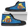 Happy Pikachu Laying On Ball Detroit Lions High Top Shoes