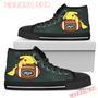 Happy Pikachu Laying On Ball New York Jets High Top Shoes Sport Sneakers