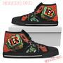 Hulk Punch Cincinnati Bengals High Top Shoes Sport Sneakers