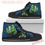 Hulk Punch Los Angeles Dodgers High Top Shoes Sport Sneakers