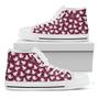 Japanese Origami Crane Pattern Print White High Top Shoes