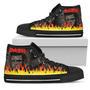 Johnny Cash Sneakers Flame High Top Shoes Music Fan