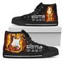 Led Zeppelin Sneakers Fire Guitar High Top Shoes Gift For Music Fan