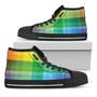 Lgbt Pride Rainbow Plaid Black High Top Shoes