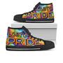 LGBTQ+ High Top Shoes, Rainbow Flag, Pride, Love Is Love, Love Free