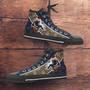 Los Angeles Rams Christmas Football Pattern Canvas High Top Shoes