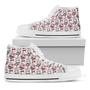 Lovely Yorkshire Terrier Pattern Print White High Top Shoes
