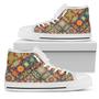 Mandala Flower Themed Design Print Women High Top Shoes
