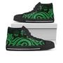 Marshall Islands High Top Shoes - Green Tentacle Turtle Crest