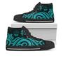 Marshall Islands High Top Shoes - Turquoise Tentacle Turtle Crest