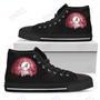 Mens Womens Alabama Crimson Tide High Top Shoes Halloween Orange Moon