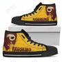 Mens Womens Alabama Crimson Tide High Top Shoes Skull Flag Vintage