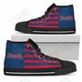 Mens Womens American Flag Atlanta Braves High Top Shoes