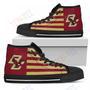 Mens Womens American Flag Boston College Eagles High Top Shoes