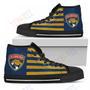 Mens Womens American Flag Florida Panthers High Top Shoes