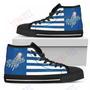 Mens Womens American Flag Los Angeles Dodgers High Top Shoes