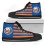 Mens Womens American Flag New York Islanders High Top Shoes