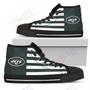 Mens Womens American Flag New York Jets High Top Shoes