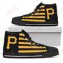 Mens Womens American Flag Pittsburgh Pirates High Top Shoes