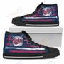 Mens Womens American Flag Vintage Baseball Minnesota Twins High Top Shoes