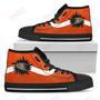 Mens Womens Anaheim Ducks High Top Shoes Simple Van Sun Flameshoes