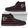 Mens Womens Atlanta Falcons High Top Shoes Edge Straight Perfect Circle Shoes