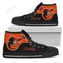 Mens Womens Baltimore Orioles High Top Shoes Divided Colours Stunning