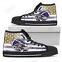 Mens Womens Baltimore Ravens High Top Shoes Flag Rugbytop Quality