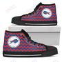 Mens Womens Buffalo Bills High Top Shoes Chevron Broncos Printable