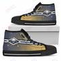 Mens Womens Buffalo Sabres High Top Shoes Double Stick Check Shoes