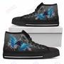 Mens Womens Carolina Panthers High Top Shoes Angel Wings Printable