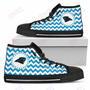 Mens Womens Carolina Panthers High Top Shoes Chevron Broncos Printable