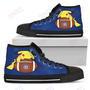 Mens Womens Chicago Cubs High Top Shoes Interesting Pikachu Laying On Balltop Quality