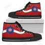 Mens Womens Chicago Cubs High Top Shoes Simple Van Sun Flameshoes