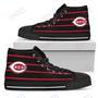 Mens Womens Cincinnati Reds High Top Shoes Edge Straight Perfect Circle Shoes