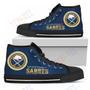 Mens Womens Circle Logo Buffalo Sabres High Top Shoes