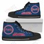 Mens Womens Circle Logoatlanta Braves High Top Shoes