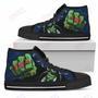 Mens Womens Cleveland Indians Hulk Punch High Top Shoes Printable